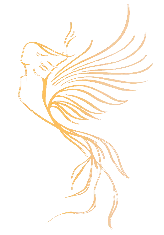 Fenix Dorado Delineado